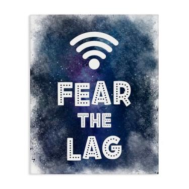 Imagem de Stupell Industries Arte de parede Fear The Lag Gamer Splash, design por Marcus Prime, 20 x 16