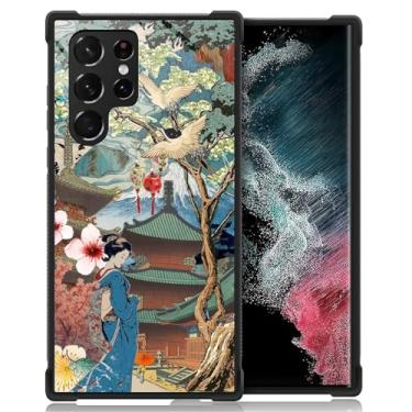 Imagem de Flivro Capa para Samsung Galaxy S24 Ultra, Slim Anti-Drop Militar, Proteção TPU com Bordas Absorventes de Choque Capa para Samsung Galaxy S24 Ultra - Sakura Guindaste Mulher Japonesa