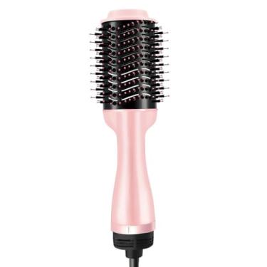 Imagem de Escova Secadora Alisador Elétrica Quente Cabelo Com 3 Em1 Hair Styler APENAS 110V (rosa)