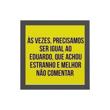 Imagem de Quadro Decorativo Quadrado Eduardo 20X20Cm - Quadros On-Line