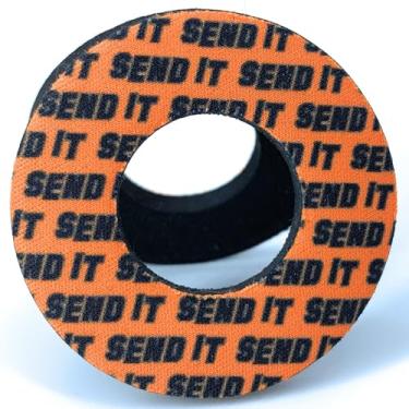 Imagem de BRAP:30 - Send It Grip Donuts MX e ATV - Punhos de guidão de donut - Dirt Bike, quadriciclo, acessórios de guidão de donut de aderência de bicicleta - Almofadas exclusivas de mão (laranja)