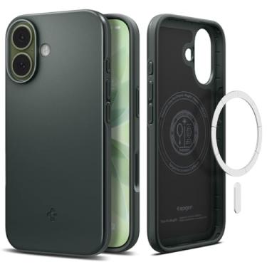 Imagem de Capa Spigen para iPhone 17, ajuste fino [MagFit] projetada para Apple iPhone 17 - Verde Abismo
