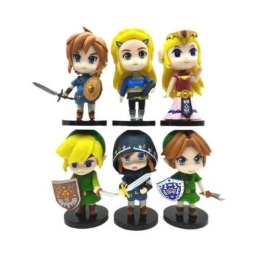 Imagem de 6 pçs/set Jogo A Lenda de Zelda Link Bonito PVC Action Figure Brinqued