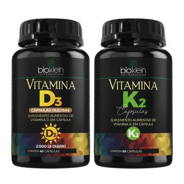 Imagem de Kit Vitamina D3 2000ui & K2 65mcg 60 Cápsulas Bioklein-Unissex