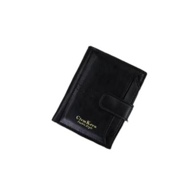 Imagem de Carteira masculina vintage curta, fina dobrável com porta-cartões transparente removível - 2 compartimentos para cartões, janela para fotos, compartimentos para dinheiro com zíper e abertos, design