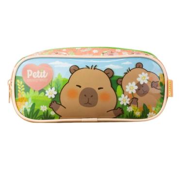Imagem de Estojo Simples Escolar Capivara Brownie Petit Infantil