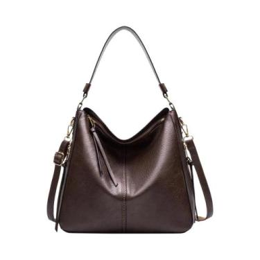 Imagem de Bolsa Crossbody Feminina Grande - Material Sintético, Estilo Vintage e