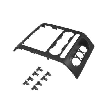 Imagem de REPAIROCK Capa de painel frontal de painel de acabamento central de moldura de rádio para Ford F-150 2004 2005 2006 2007 2008 No.68414-ED50C Capa de painel de painel de painel de painel de moldura