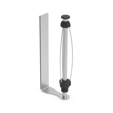 Imagem de Ant Mag Suporte magnético para toalha de papel com uma mão e efeito de amortecimento ajustável, ímã forte ideal para cozinha, geladeira, cruzeiro e grelha, prata