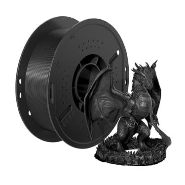 Imagem de Filamento PLA Plus, rolo PLA aprimorado de 1,75 mm, carretel de 1 kg de 1082 pés, precisão dimensional +/- 0,02 mm, preto