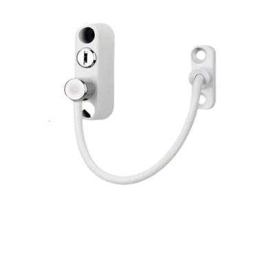 Imagem de Fechaduras de porta de janela de aço inoxidável, fechaduras de corrente de porta de janela, kits de fácil instalação, ferragens domésticas para janelas, portas, geladeiras, armários, cercas, portas