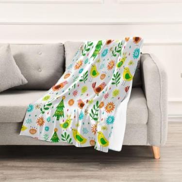 Imagem de Wassud Cobertores e mantas de Natal 152,4 cm x 228,6 cm cobertor de pinheiro para sofá, cobertor quente aconchegante de lã de pelúcia para cama, sofá, cadeira, decoração de casa