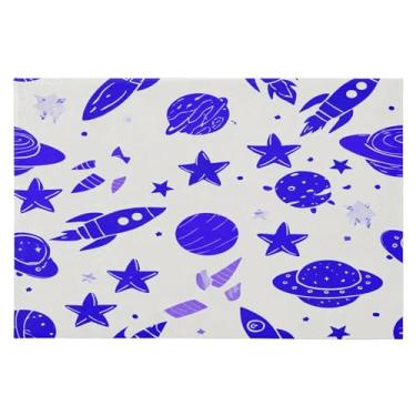 Imagem de Wassud Tapete de porta espacial 61 x 89 cm, tapete antiderrapante lavável com suporte de borracha, tapete macio e macio para sala de estar, quarto, entrada, entrada