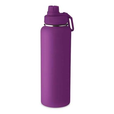 Imagem de GARRAFA Térmica Premium 1.2L Dupla Parede Roxa - Design Elegante para Bebidas Quentes