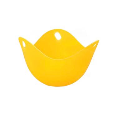 Imagem de Forma de Silicone para Cozinhar Ovo Pochê – Livre de BPA, Amarela, Prática e Segura para Micro-ondas e Banho-Maria