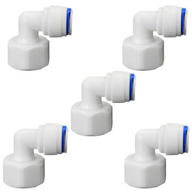 Imagem de Adaptador de conexão rápida de rosca fêmea de 9,5 mm para tubo de 3/20.3 cm, encaixe de tubo de plástico push-fit para sistemas de filtro de água de osmose reversa RO, dispensadores de bebidas