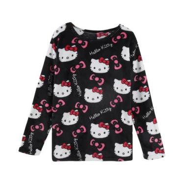 Imagem de Conjunto De Pijama Flanelado Kawaii Da Hello Kitty Para Mulheres, Casu