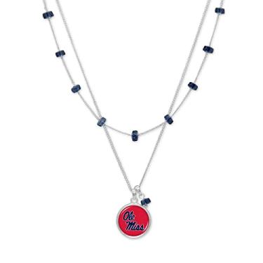 Imagem de From the Heart Colar Ole Miss Rebels Ivy, corrente de prata para presente, Sem Pedra Preciosa