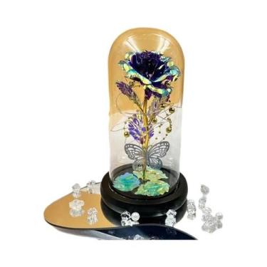 Imagem de Lâmpada Romântica LED Em Forma De Rosa Com Borboleta, Decoração De Cas