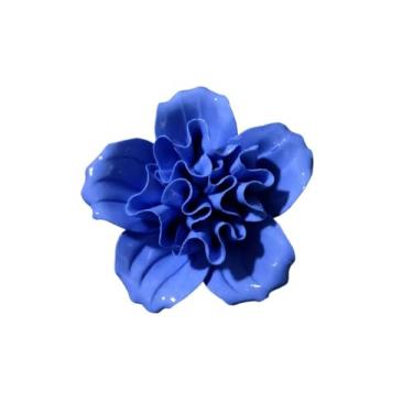 Imagem de AMERRY Azaléia, decoração de parede de flores de cerâmica de 7 cm, escultura de parede de flores artificiais, flores de cerâmica feitas à mão para casa, corredor, sala de estar, cozinha, banheiro