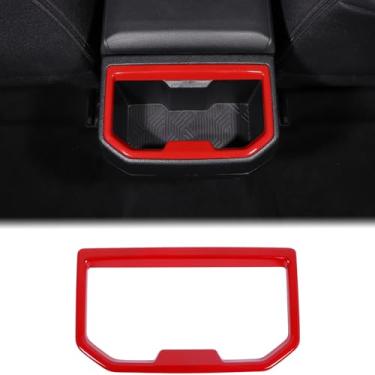 Imagem de Console central de carro apoio de braço suporte de copo traseiro guarnição da moldura compatível com Toyota Tacamo 2024+ e 4Runner 2025 2026, assento traseiro, fileira, apoio de braço, painel traseiro