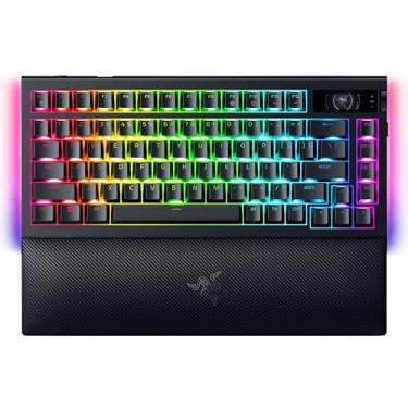 Imagem de Razer Teclado para jogos BlackWidow V4 Pro 75% sem fio: Display OLED - True 4K Hz Wireless - Bluetooth - Hot Swappable - Interruptores táteis laranja - Mostrador de comando - Razer Snap Tap - Chroma