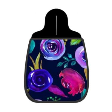 Imagem de Lixeira De Carro Organizador Lixinhocar Rosas Roxas e Folhagens