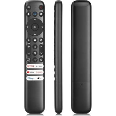 Imagem de Substituição apenas para controle remoto TCL Google TV, RC813 compatível com TCL QM8/QM7/S5/S4/S3/Q7/Q6/Q5 4K UHD HDR LED QLED QD-Mini Smart TVs Full-HD