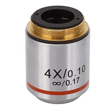 Imagem de Acouto Lente Objetiva Infinita 4X de para Microscópios Biológicos - Imagem Nítida e Estrutura Metálica