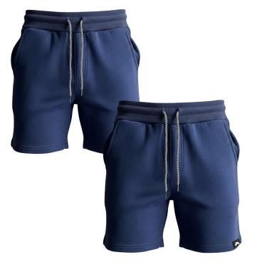 Imagem de Kit 2 Bermudas Masculina Moletom Short Dagg Algodão Lisa Com Bolsos-Masculino