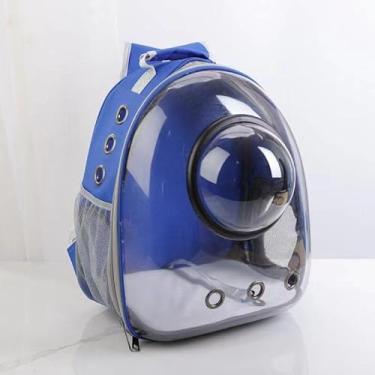 Imagem de Mochila Pet Visão Panorâmica Astronauta: Acrílico – Para Gato ou Cachorro –, Confortável(Azul-Versão Atualizada)