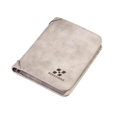 Imagem de Carteira Masculina Vintage De Couro Pu, Porta-cartões De Crédito, Cart