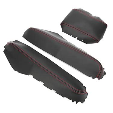 Imagem de KIMISS 3 Peças de Almofada de Apoio de Braço do Console Central Cobrem Protetores de Couro PU para 2016-2018 – Melhore o Conforto e a Proteção do Seu Carro