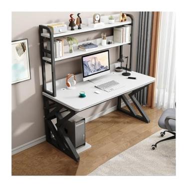 Imagem de CFGH6FDF Mesa de computador doméstico, desktop, escritório doméstico, combinação de gabinete, escritório de aprendizagem e jogos (branco, 150 x 60 x 170 cm)
