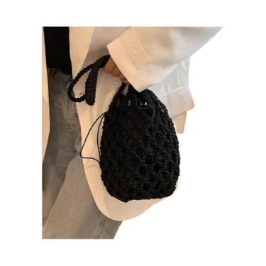 Imagem de Bolsa De Palha Artesanal Feminina Para O Verão, Bolsa De Ombro De Ráfi