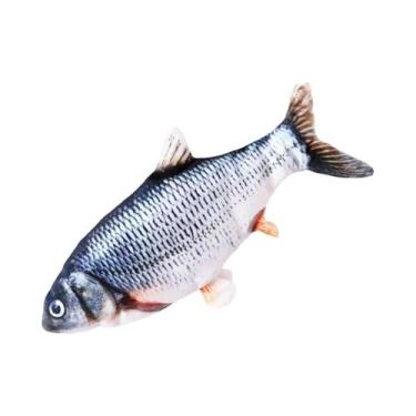 Imagem de Brinquedo Interativo Elétrico USB Para Cães E Gatos: Peixe Flexível Pa