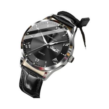 Imagem de Relógio De Luxo Masculino Em Couro Para Negócios, À Prova d'Água, Lumi