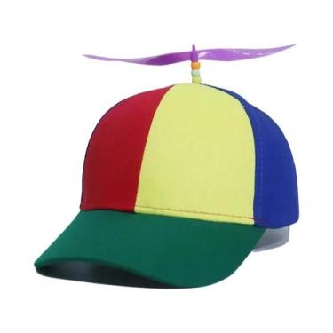 Imagem de Boné Snapback Com Hélice De Helicóptero E Libélula Arco-Íris, Boné Div