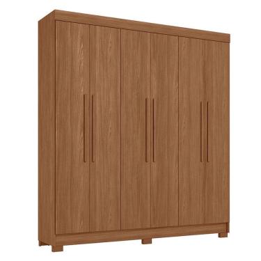 Imagem de Guarda Roupa Casal 6 portas Toledo Jatobá - Santos Andirá