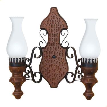 Imagem de Arandela Muller Rustica 2 Lâmpadas Envelhecida 702E