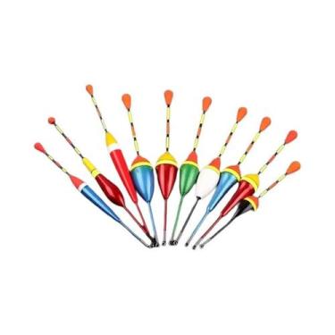 Imagem de 10 Boias De Pesca Em Forma Oval Para Truta E Bass, Flutuadores Desliza