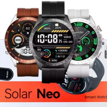 Imagem de Relogio Inteligente Masculino Haylou Solar Neo Android iOS Bluetooth Monitor Ativades Fisicas Strava-Unissex