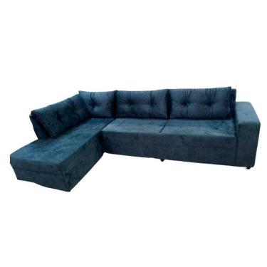 Imagem de Sofá Em L Bali Com Encosto Em Silicone 230Cm Thais Grafite