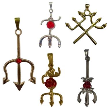 Imagem de Pingente Tridente Pomba Gira em Metal - Escolha a Cor