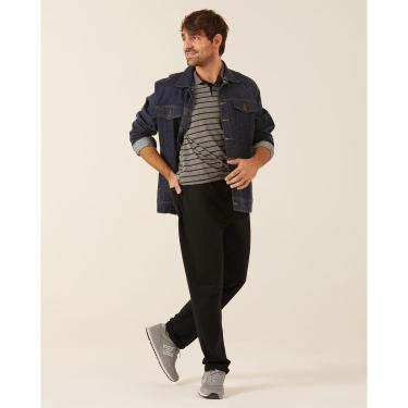 Imagem de Calça Básica Masculina Moletom Sem Flanela Preto - G-Masculino