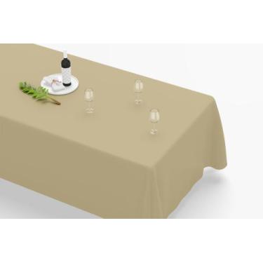 Imagem de Toalha De Mesa Retangular 12 Lugares Tecido Oxford Bege TLZ03 - 300x11