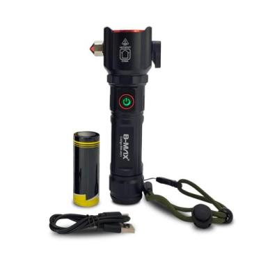Imagem de Lanterna Tática com Quebra Vidro 2000M+ B-MAX Modelo BM-8521