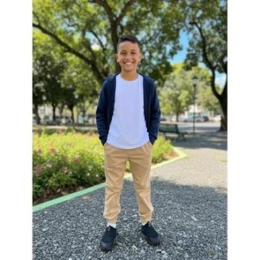 Imagem de Calça De Sarja Frente e Moletom Atrás Argila Youccie-Masculino