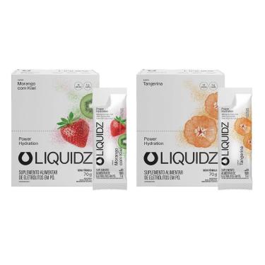 Imagem de LIQUIDZ® - Eletrólitos Zero Açúcares - Morango|Tangerina - Kit 2 Caixas - 28 sachês-Unissex