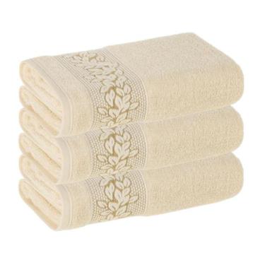 Imagem de Toalha de Rosto Karsten Fio Penteado 3 Peças, Provence Vanilla